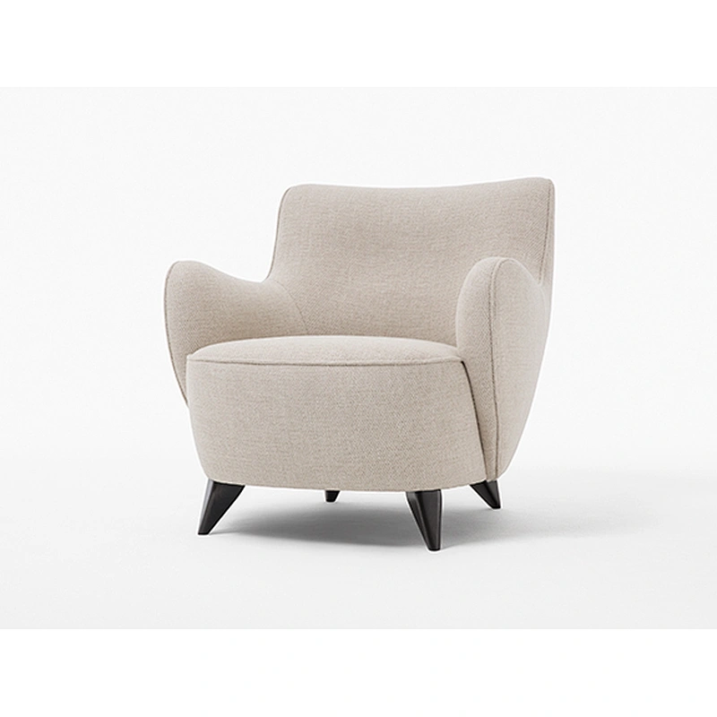 2019 New Design Hot Sale Fashionable Dark Grey linen fabric single sofa leisure accent chair for living room