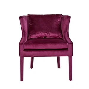 Living room 2019 hot selling modern simple style high quality red soft velvet suede chair