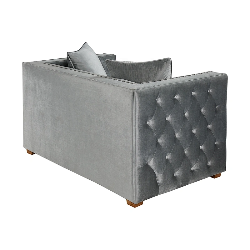 European style simple sectional sofa with fabric sofa set 7 seater living room furniture set fashion nail design