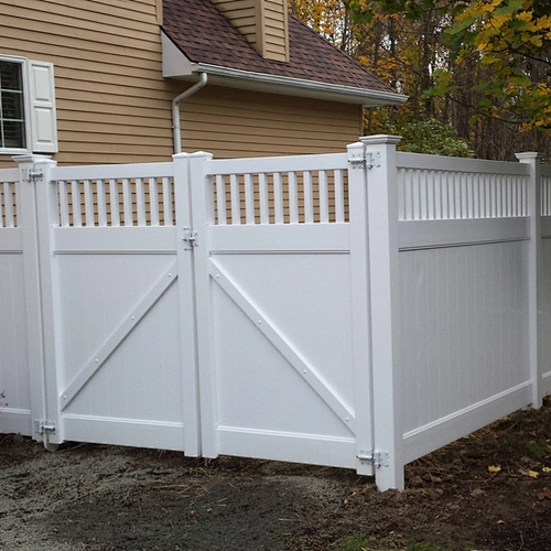 Closed-Top Vinyl PVC Plastic Privacy Fence