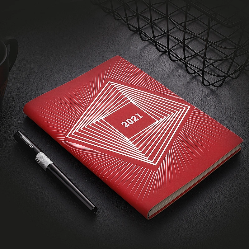 soft two pu mounted flexible diary with foil stamp weekly planner ...