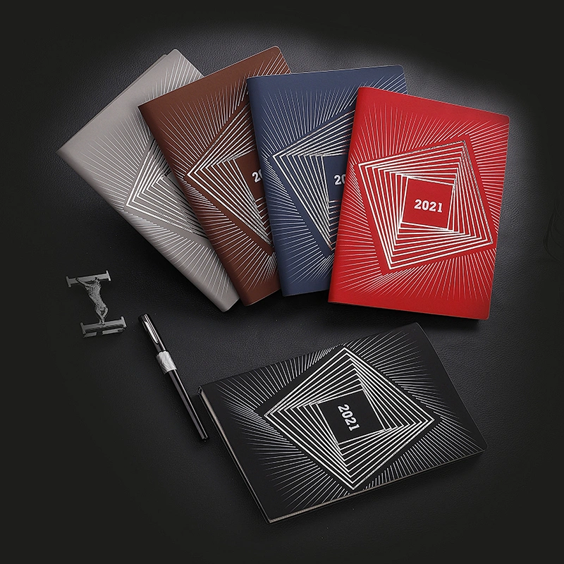 soft two pu mounted flexible diary with foil stamp weekly planner ...