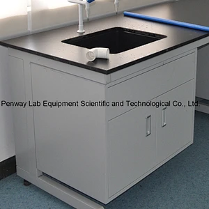 Chemical Lab table Lab Bench with PP Sink and Faucet