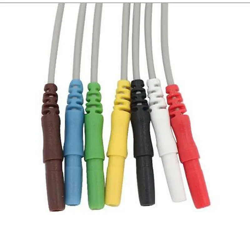 Din style holter 7-lead leadwires