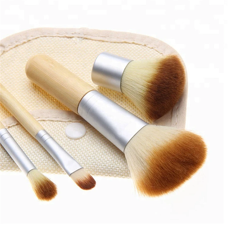 free sample make up brush set bamboo handle makeup brush with bag