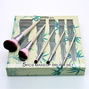 Factory price wheat straw material makeup brush biodegradable eco-friendly cosmetic brush wholesale