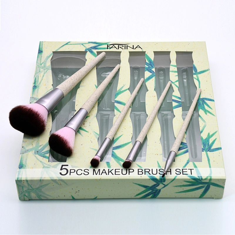 Factory price wheat straw material makeup brush biodegradable eco-friendly cosmetic brush wholesale