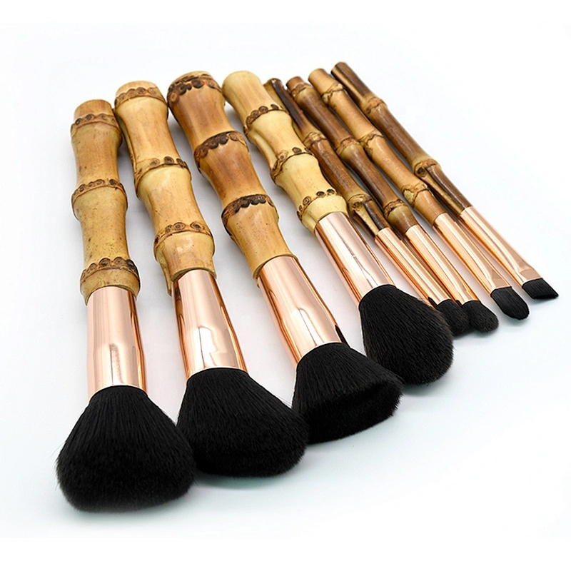 11Pcs Professional Bamboo Makeup Brush Set With Classic Bamboo Handle Kit.