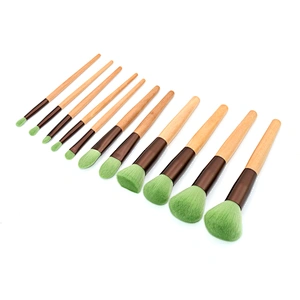 2019 hot-sale Low MOQ makeup brush  vegan hair bamboo handle cosmetic  brushes