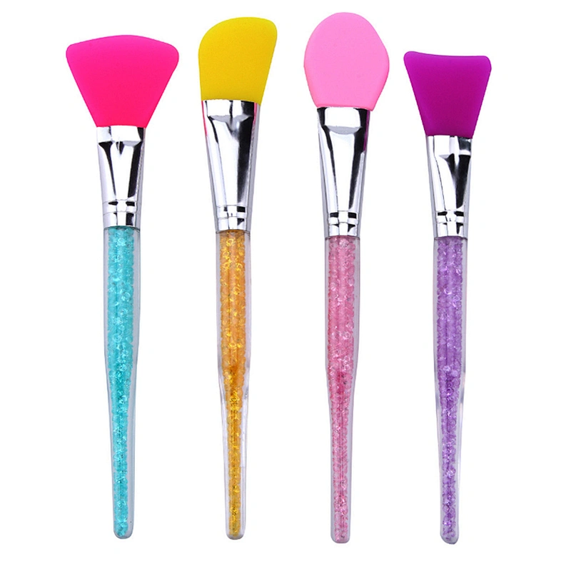 Factory direct makeup brushes silicon mask brush with glitter handle