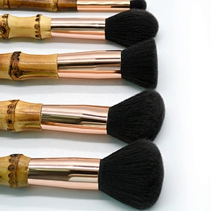 11Pcs Professional Bamboo Makeup Brush Set With Classic Bamboo Handle Kit.