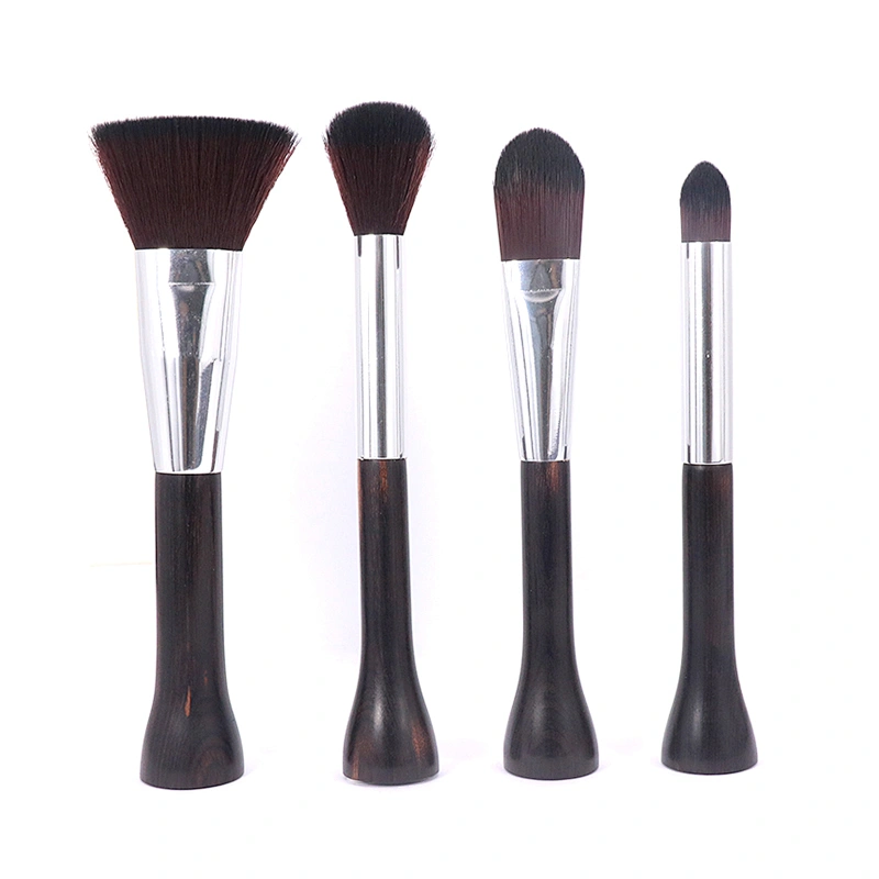 Factory direct sales of high quality new wooden handle manual makeup brush set blush brush 2019