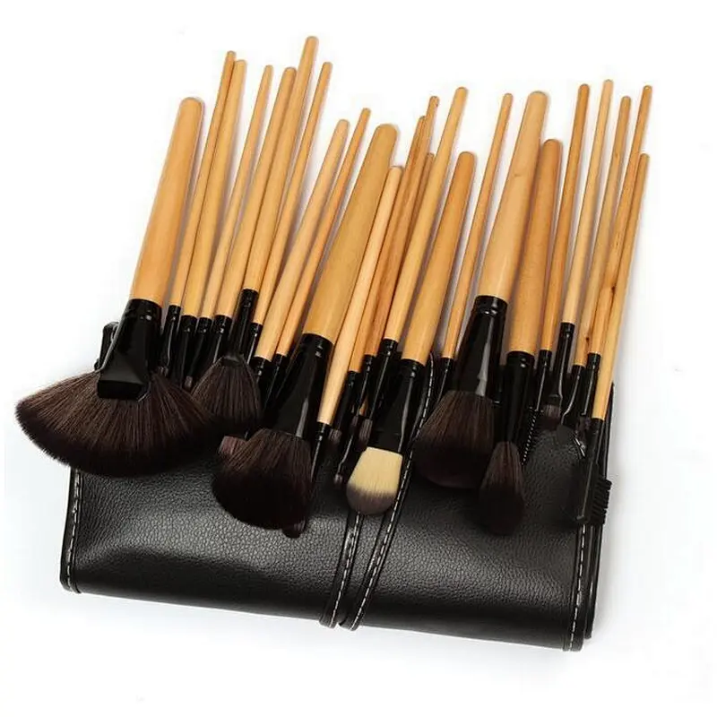 Coleccion Profesional de Brochas de Maquillaje, Madera, Fibras Super Suaves.