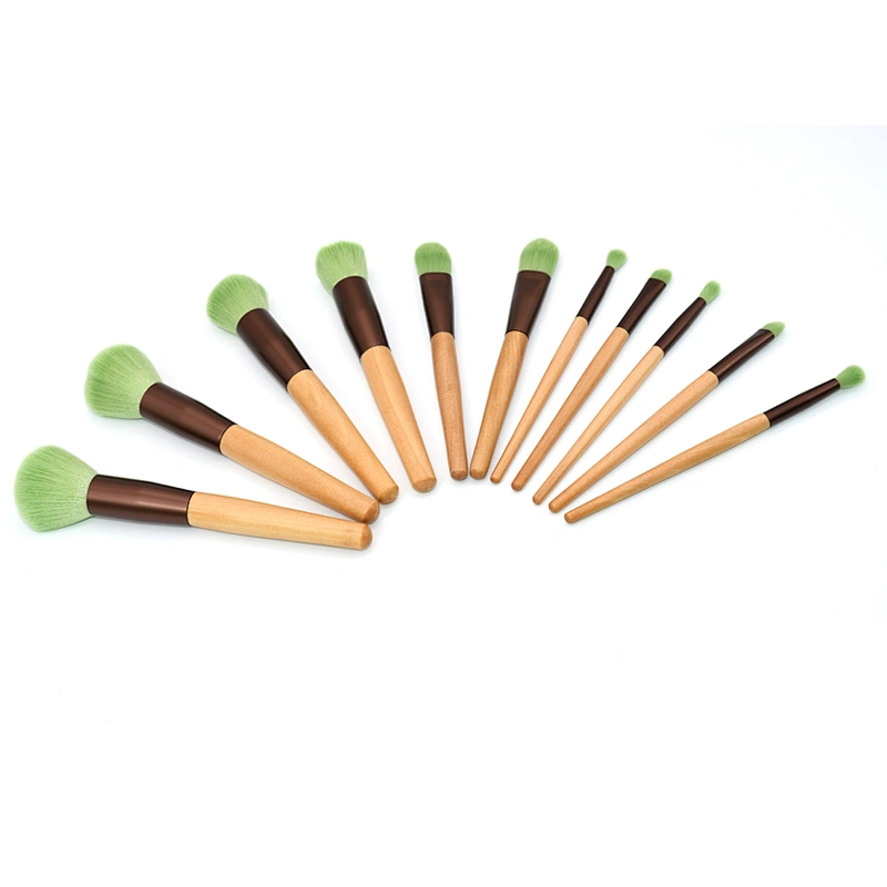 2019 hot-sale Low MOQ makeup brush  vegan hair bamboo handle cosmetic  brushes