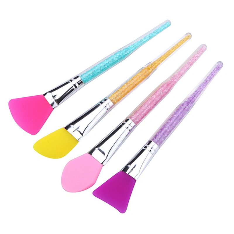 Factory direct makeup brushes silicon mask brush with glitter handle