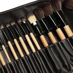 Coleccion Profesional de Brochas de Maquillaje, Madera, Fibras Super Suaves.