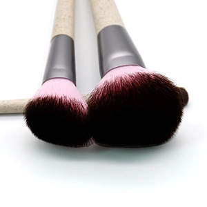 Factory price wheat straw material makeup brush biodegradable eco-friendly cosmetic brush wholesale
