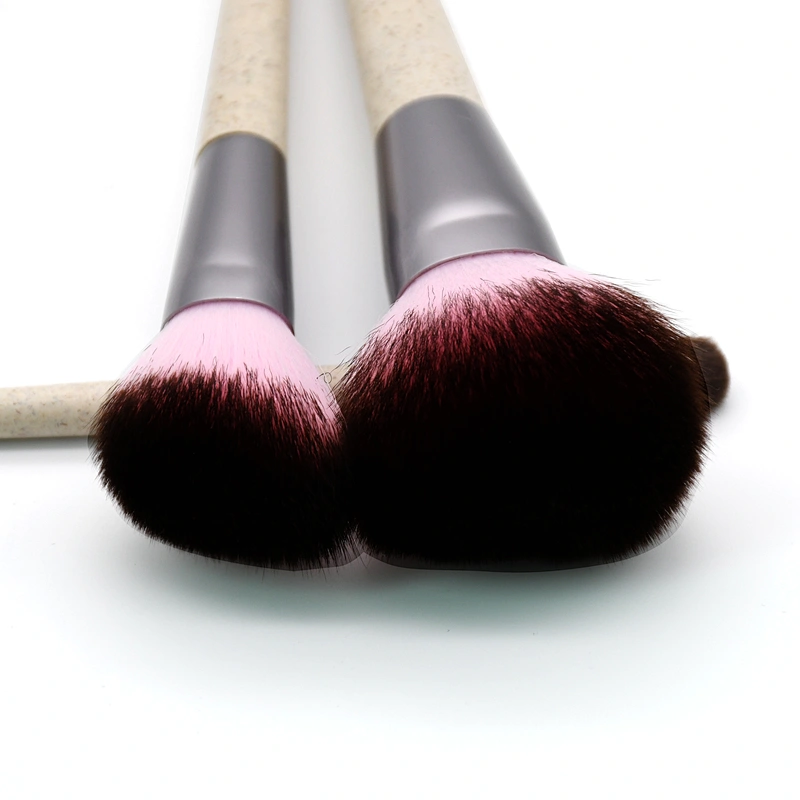 Factory price wheat straw material makeup brush biodegradable eco-friendly cosmetic brush wholesale