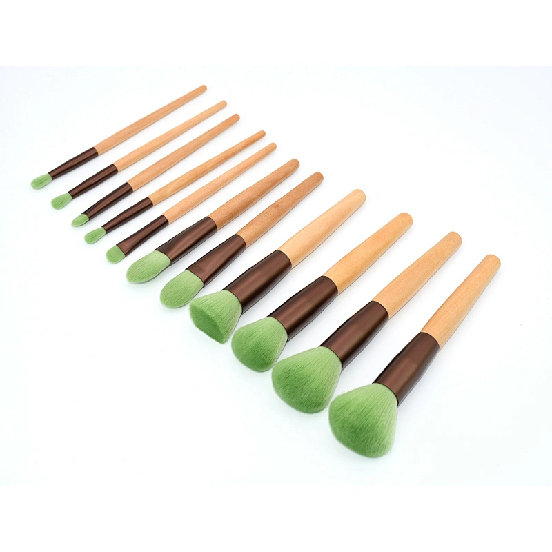 2019 hot-sale Low MOQ makeup brush  vegan hair bamboo handle cosmetic  brushes