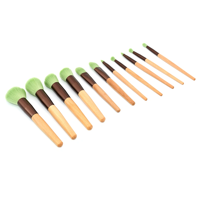 2019 hot-sale Low MOQ makeup brush  vegan hair bamboo handle cosmetic  brushes