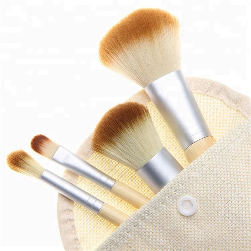 free sample make up brush set bamboo handle makeup brush with bag
