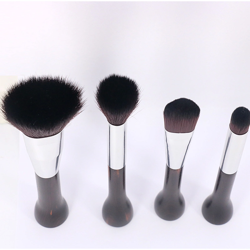 Factory direct sales of high quality new wooden handle manual makeup brush set blush brush 2019