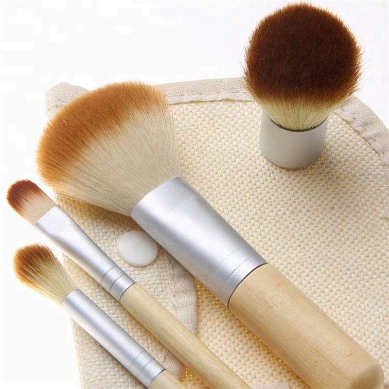 free sample make up brush set bamboo handle makeup brush with bag