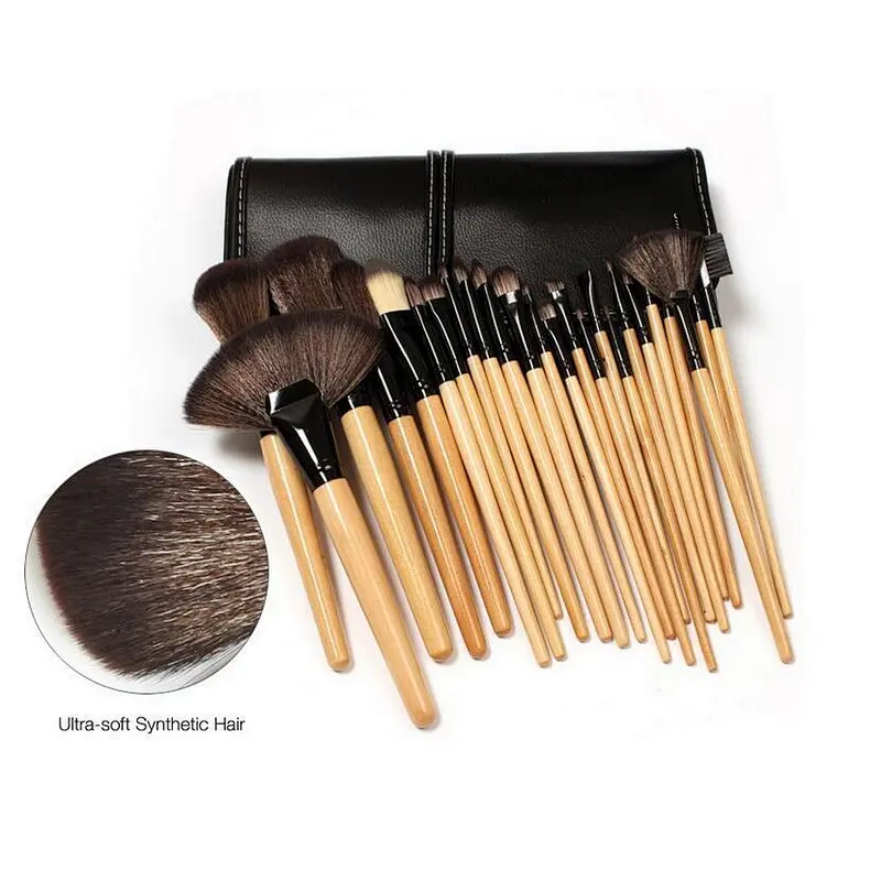 Coleccion Profesional de Brochas de Maquillaje, Madera, Fibras Super Suaves.