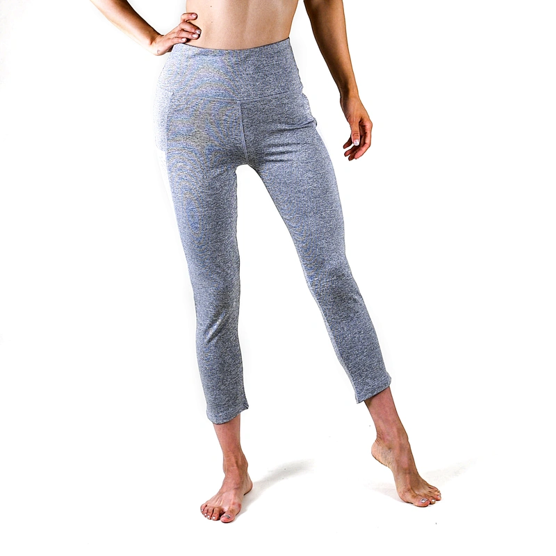Summer Mid-calf Lace Mesh Yoga Pants Mature Women Legging Sport Fitness