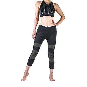 Sexy Wholesale Women Fitness Exercise Wear Tight Yoga Pants High Quality Quick Dry Sports Gym Black Mesh Tights