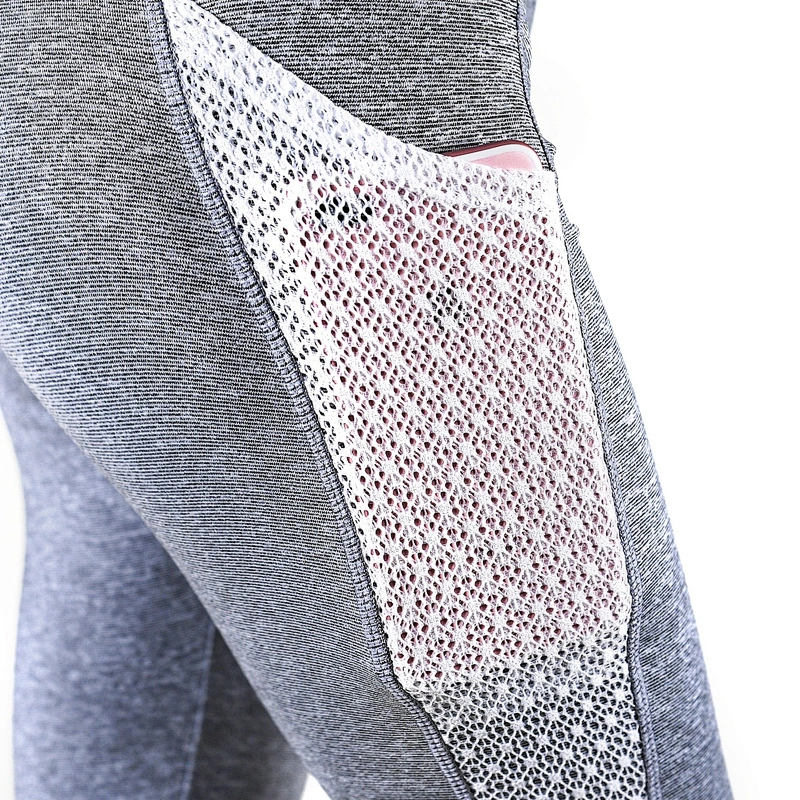 Summer Mid-calf Lace Mesh Yoga Pants Mature Women Legging Sport Fitness