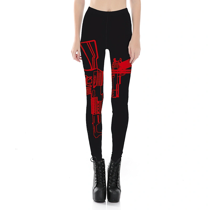 Women's Fashion Sexy Digital Print Pattern Stretch Leggings