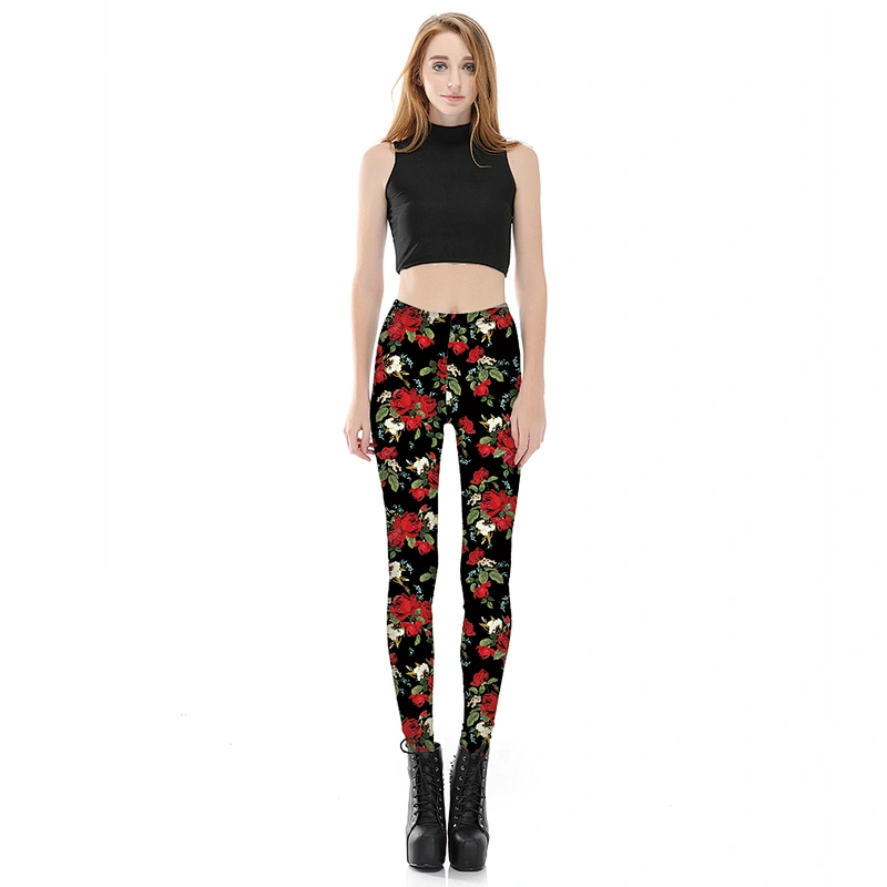 Women's  Digital Printing Leggings High Waisted  Sports Workout Tights