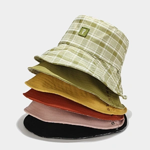 Women's fashon 100%polyester w double face Bucket Hat