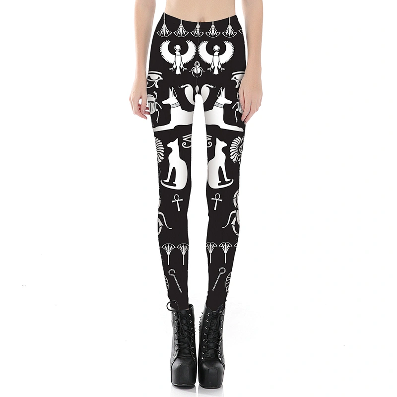 Women High Waist 3D Print Pattern Fashion Leggings