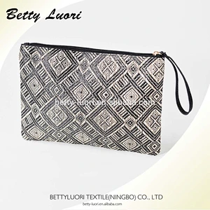 Ladies big pp checked clutch bag