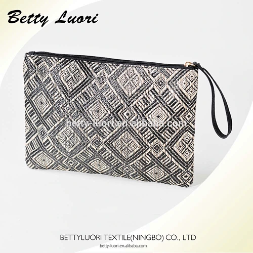 Ladies big pp checked clutch bag