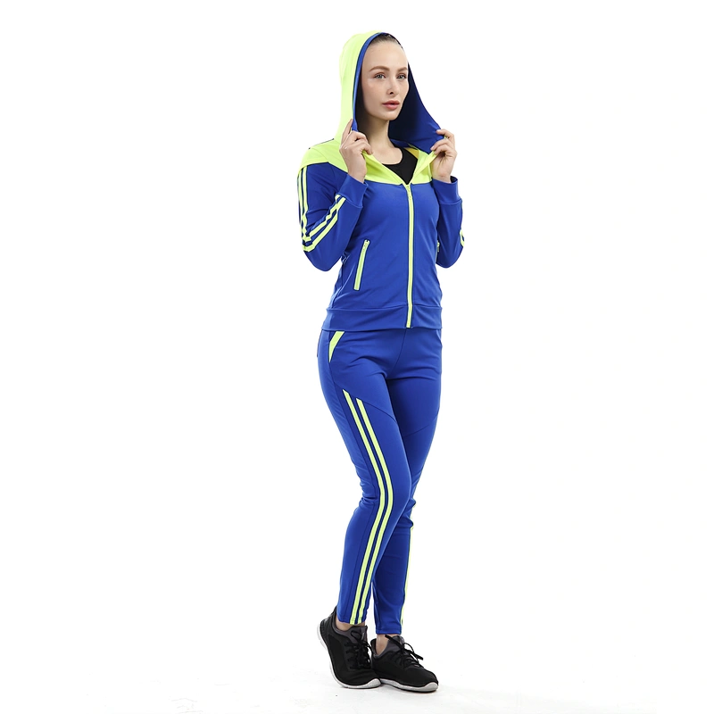 OEM plain hoodies and pants set fitness womens  tracksuit Set