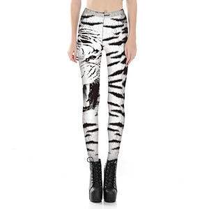 Woman Printed Leggins Full-Length Elastic Waist Active Fitness Sports Workout Pants