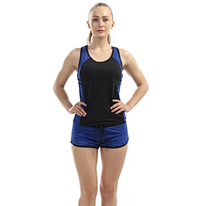 Ladies fashion  sports fitness yoga vest and short legging set