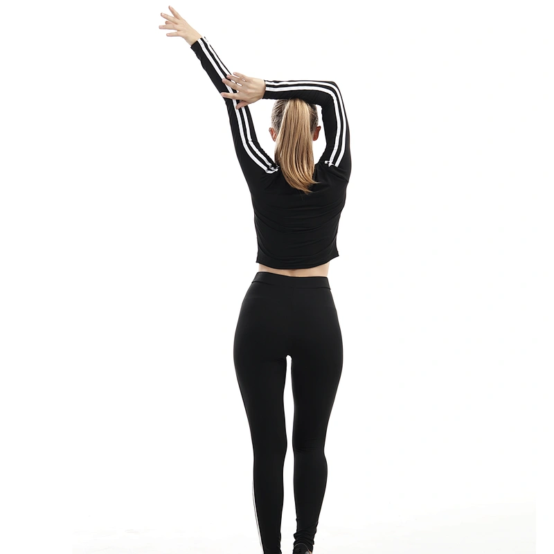 Wholesale High Quality Custom Plain Long Sleeve Women Crop Tops Hoodies
