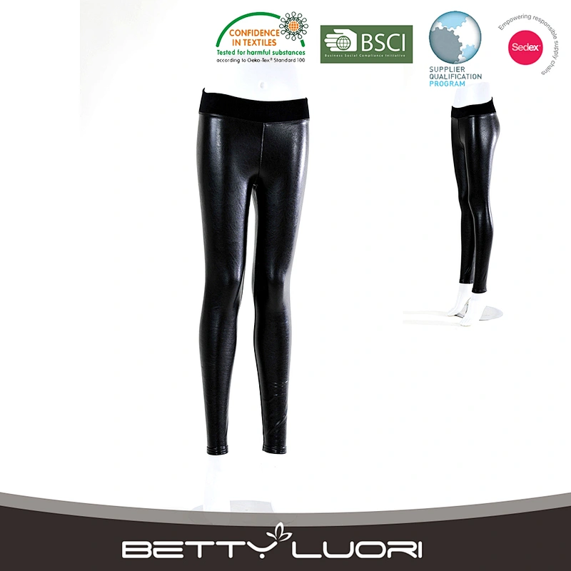 China Wholesale Custom Sexy Leather Leggings for Women