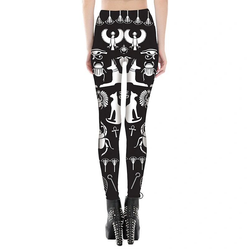 Women High Waist 3D Print Pattern Fashion Leggings