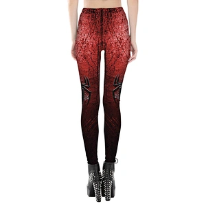 Women's High Waist Printed Ankle Elastic Tights Leggings