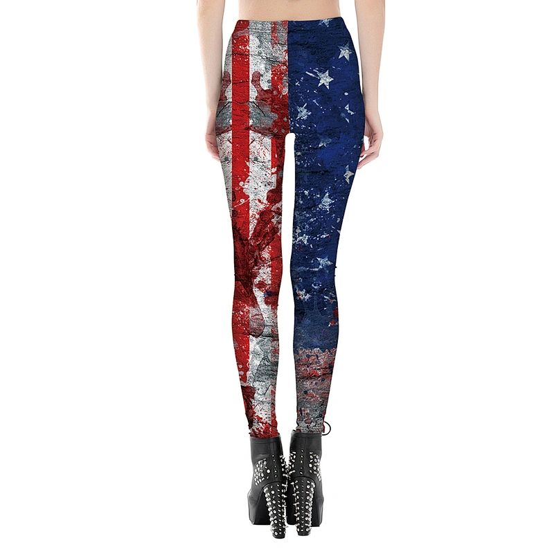 Womens 3D Digital Print Stretch Ankle Length Leggings