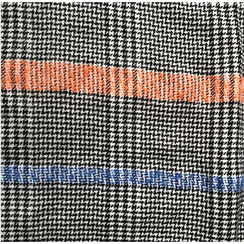 Black and white w bright stripes winter width fashon women acrylic woven scarf