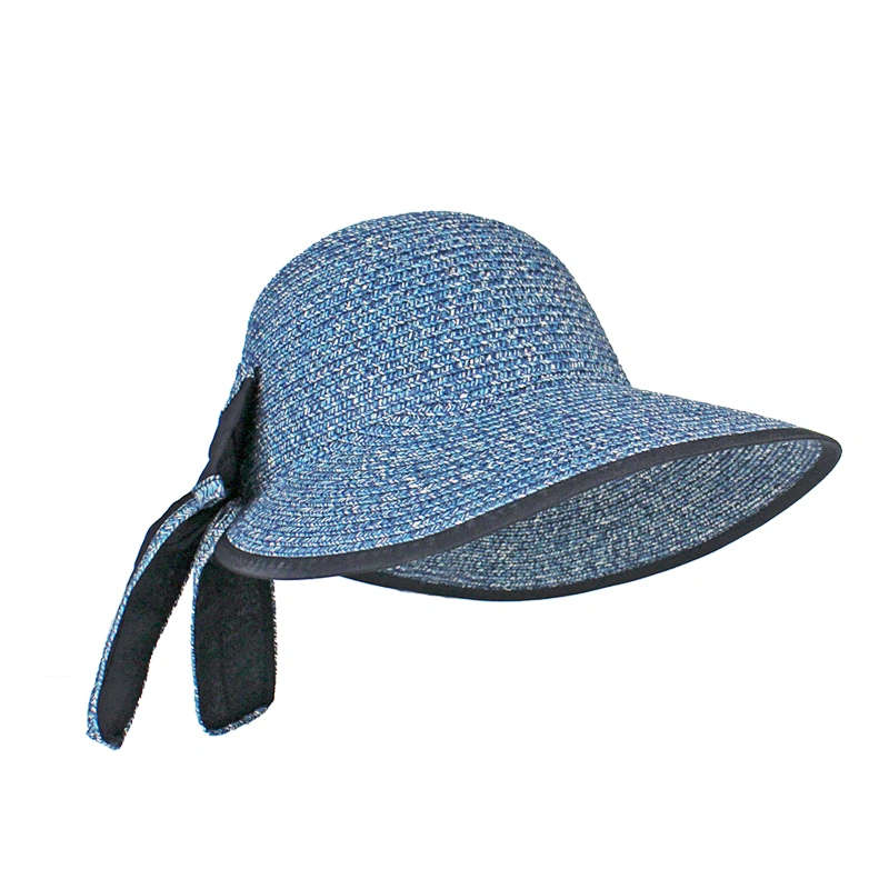 Summer Anti UV and Breathable and Foldable European Style Hat Cap with Big Bowknot
