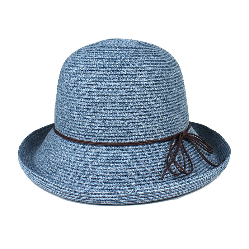 2020 Fashionable Big Brim Ladies Paper Folding Straw Hat