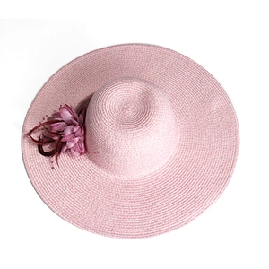 Good Quality UV Protection Washable and Foldable UV Sunscreen One Removable Flower Pin Decoration Summer Beach Straw Hat