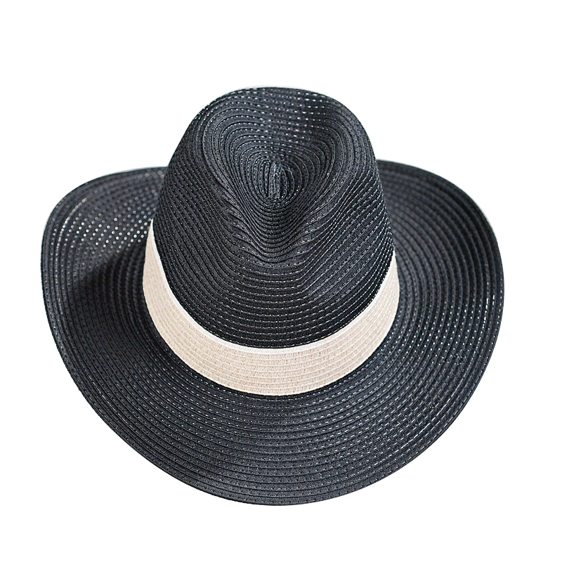 Wholesale Summer Anti- Sunshine Black Men Panama Jack Hat